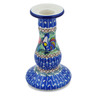 Polish Pottery Candle Holder 6&quot; Summer Rooster UNIKAT