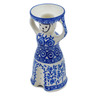 Polish Pottery Candle Holder 6&quot; Wreath Of Blue UNIKAT