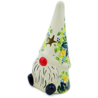 Polish Pottery Candle Holder 7&quot; Bloom Tales