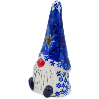 Polish Pottery Candle Holder 7&quot; Divine Cobalt UNIKAT