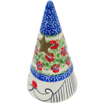 Polish Pottery Candle Holder 7&quot; Midsummer Bloom