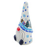 Polish Pottery Candle Holder 7&quot; Winter Gnome