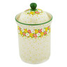 Polish Pottery Canister 9&quot; Blossom Sprinkle UNIKAT