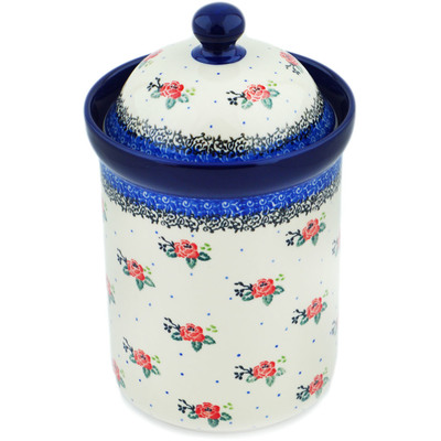 Polish Pottery Canister 9&quot; Pasadena Delight