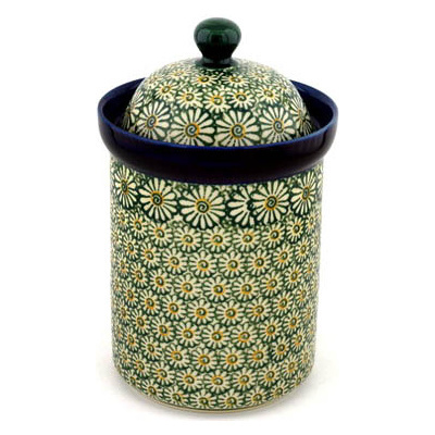 Polish Pottery Canister 9&quot; Spring Fling
