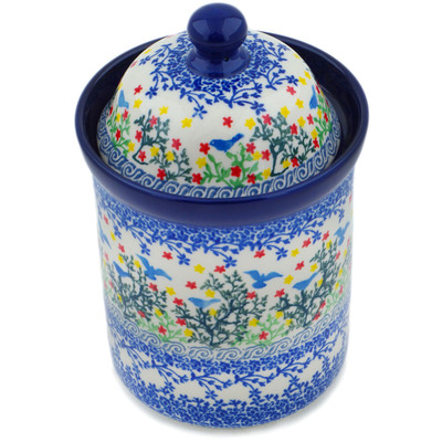 Polish Pottery Canister 9&quot; Spring Sights UNIKAT