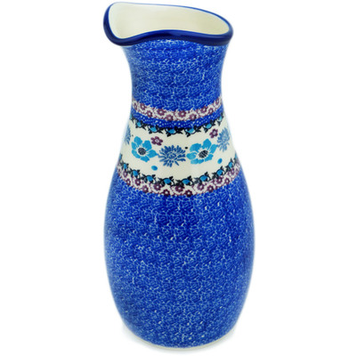 Polish Pottery Carafe 5 Cup Blooming Blues