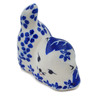 Polish Pottery Cat Figurine 2&quot; Cobalt Fantasy