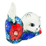 Polish Pottery Cat Figurine 3&quot; Hot Summer UNIKAT