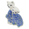 Polish Pottery Cat Figurine 7&quot; Fields Of Glory