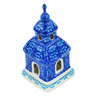 Polish Pottery Chapel Candle Holder 6&quot; Deep Into The Blue Sea