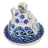 Polish Pottery Cheese Lady 4&quot; Falling Snowflakes