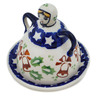 Polish Pottery Cheese Lady 4&quot; Sleigh Bells