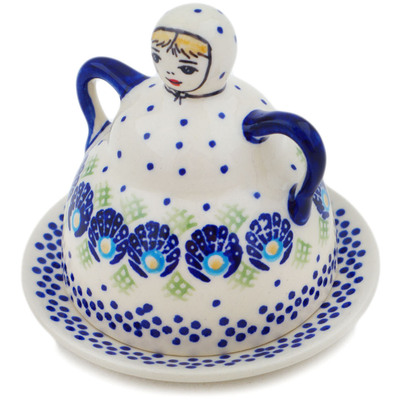 Polish Pottery Cheese Lady 4&quot; Tail Feathers