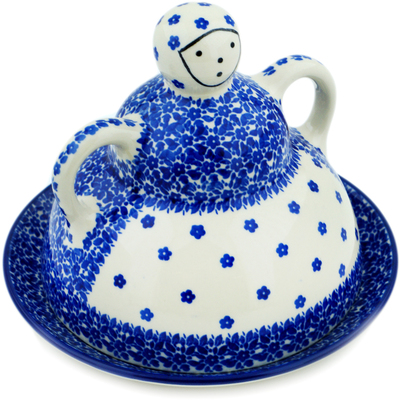 Polish Pottery Cheese Lady 8&quot; Choppy Waters