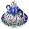 Polish Pottery Cheese Lady 8&quot; Last Summer Flowers