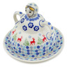 Polish Pottery Cheese Lady 8&quot; Ring Around The Reindeer