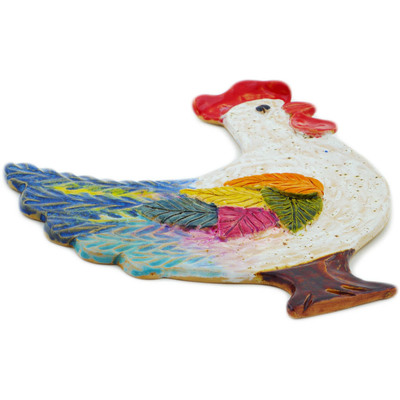Ceramic Chicken Figurine 7&quot; Color In Love