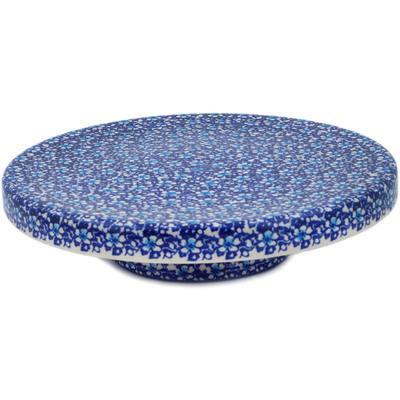 Polish Pottery Chip and Dip and Cake Stand Combo Flowers On The Lake