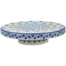 Polish Pottery Chip and Dip and Cake Stand Combo Ring Around The Reindeer