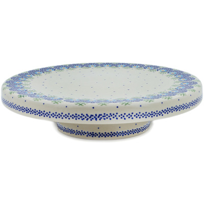 Polish Pottery Chip and Dip and Cake Stand Combo Tail Feathers