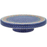 Polish Pottery Chip and Dip and Cake Stand Combo Wave Of Flowers