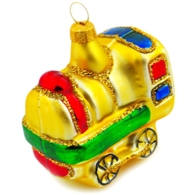 Glass Christmas Ball Ornament 2&quot; Gold