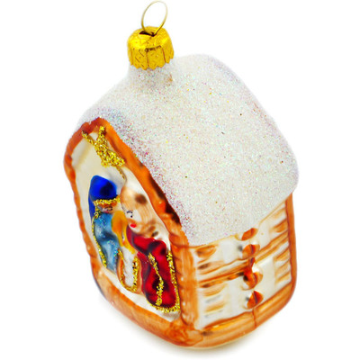 Glass Christmas Ball Ornament 3&quot; Gold