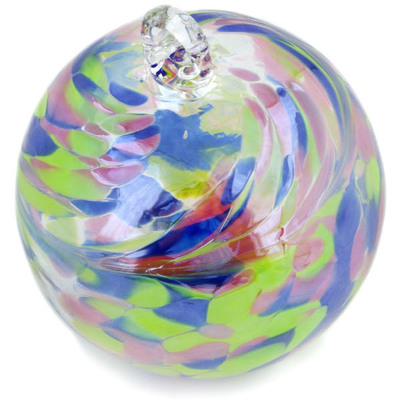 Glass Christmas Ball Ornament 4&quot; Polar Mist