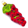 Glass Christmas Ball Ornament 4&quot; Red Grapes