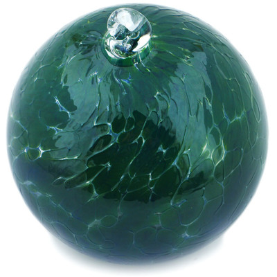 Glass Christmas Ball Ornament 5&quot; Green