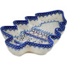 Polish Pottery Christmas Tree Bowl 9&quot; Abstract Eruption UNIKAT