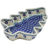 Polish Pottery Christmas Tree Bowl 9&quot; Mariposa Lily