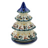 Polish Pottery Christmas Tree Candle Holder 8&quot; Prancing Reindeer