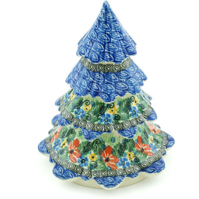 Polish Pottery Christmas Tree Figurine 7&quot; Marvellous Ornament UNIKAT