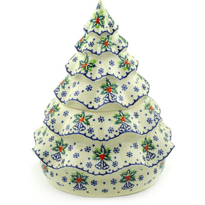 Polish Pottery Christmas Tree Jar 166 oz
