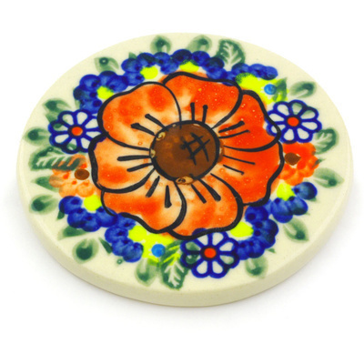 Polish Pottery Coaster 3&quot; Bold Sights UNIKAT