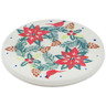 Polish Pottery Coaster 3&quot; Cardinal&#039;s Home UNIKAT