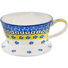 Polish Pottery Coffee Filter 5&quot; Sunburst Daisies