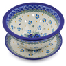 Polish Pottery Colander with Plate 8&quot; Blue Dreams