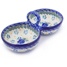 Polish Pottery Condiment Dish 10&quot; Blue Dreams