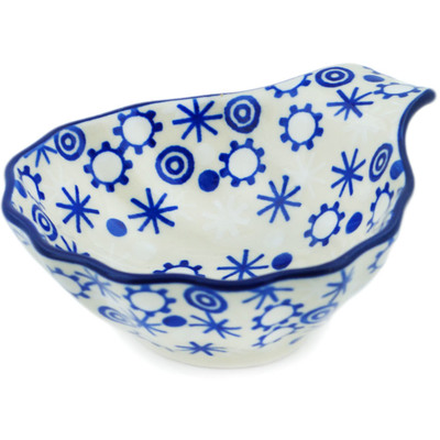 Polish Pottery Condiment Dish 5&quot; Twinkle In The Frost