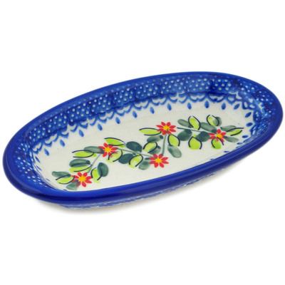 Polish Pottery Condiment Dish 6&quot; Elegant Garland