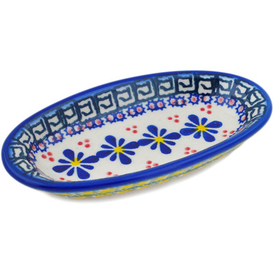 Polish Pottery Condiment Dish 6&quot; Irish Spring