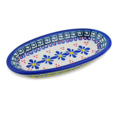 Polish Pottery Condiment Dish 6&quot; Irish Spring