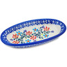 Polish Pottery Condiment Dish 6&quot; Neon Wreath