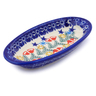 Polish Pottery Condiment Dish 6&quot; Wreath Of Bealls