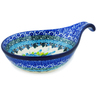 Polish Pottery Condiment Dish 7&quot; Bouquet Azul UNIKAT