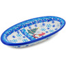 Polish Pottery Condiment Dish 7&quot; Winter Gnome