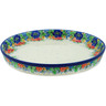 Polish Pottery Cookie Platter 10&quot; Blooming Spring UNIKAT